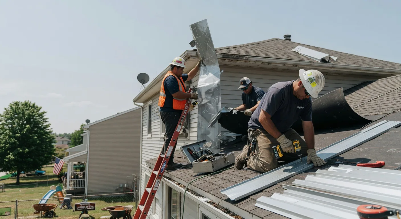 Storm Damage Metal Roof Repair in Kimberton, PA